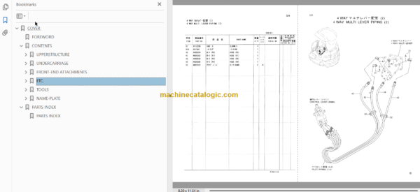 Hitachi EX27U EX29UE Excavator Parts Catalog & Equipment Components Parts Catalog