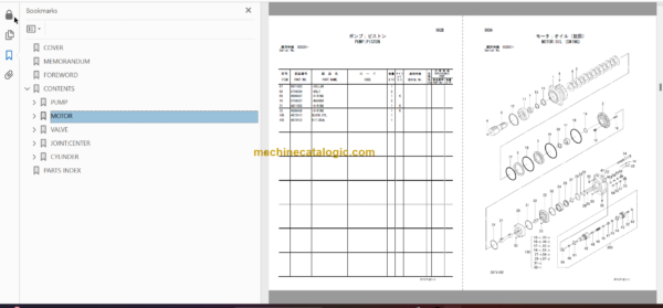 Hitachi ZX16-3 Hydraulic Excavator Parts Catalog & Equipment Components Parts Catalog