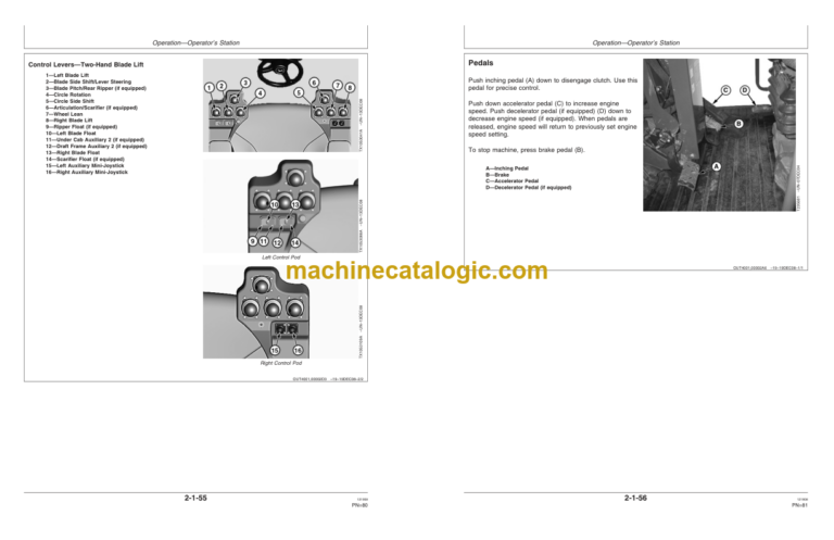 John Deere 670G 670GP 672G and 672GP Motor Graders Operators Manual (OMT237774)