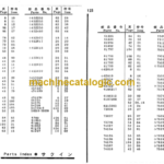 Hitachi F125 TRUCK CRANE PARTS LIST