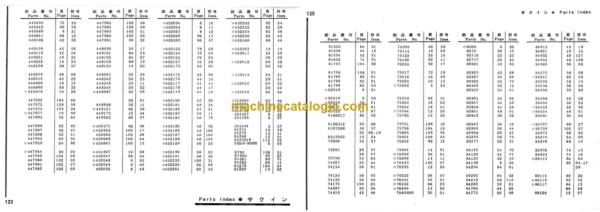 Hitachi F125 TRUCK CRANE PARTS LIST