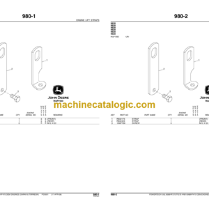 John Deere PowerTech 6.8L 6068HF 275 HF475 TF275 Oem Engines (Saran & Torreon) Parts Catalog (PC9081)