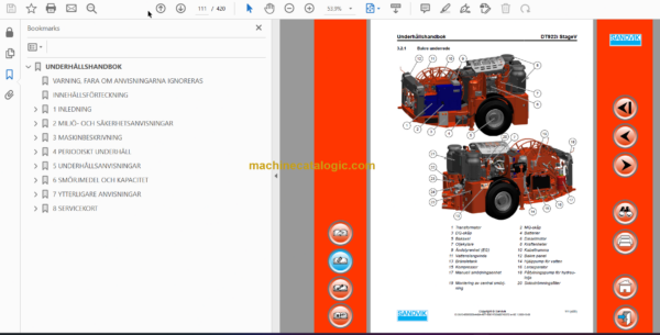 Sandvik DT922i Drill Rig Operator's and Maintenance Manual (120D69039-1 Swedish)