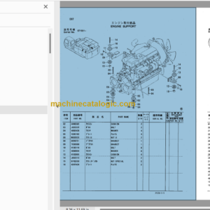 Hitachi JD800C Excavator Parts Catalog