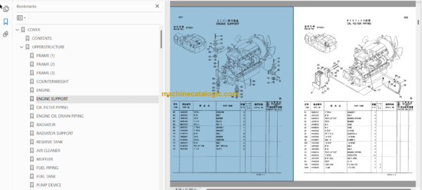 JD800C Excavator Parts Catalog