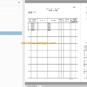 Hitachi ZX17U-2 Hydraulic Excavator Parts Catalog & Equipment Components Parts Catalog