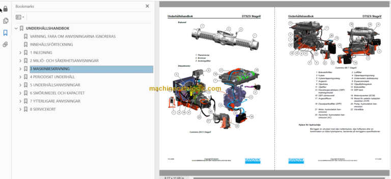 Sandvik DT923i Tunnelling Drill Operator's and Maintenance Manual (SN 122D65038-1 Swedish)
