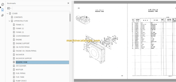 JD800C Excavator Parts Catalog