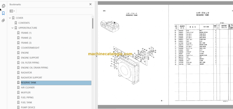 JD800C Excavator Parts Catalog