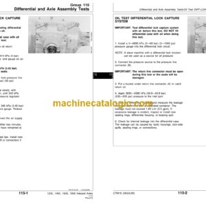 John Deere TeamMate™I 1200 1400 1600 and 1800 Series Inboard Planetary Axles Technical Manual (CTM18)