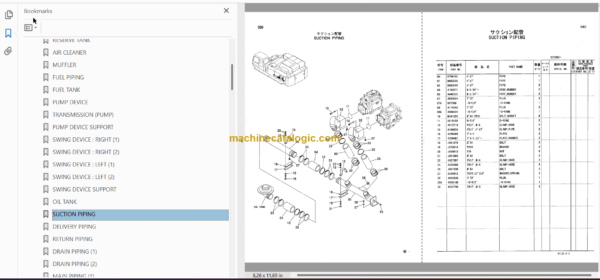 JD800C Excavator Parts Catalog