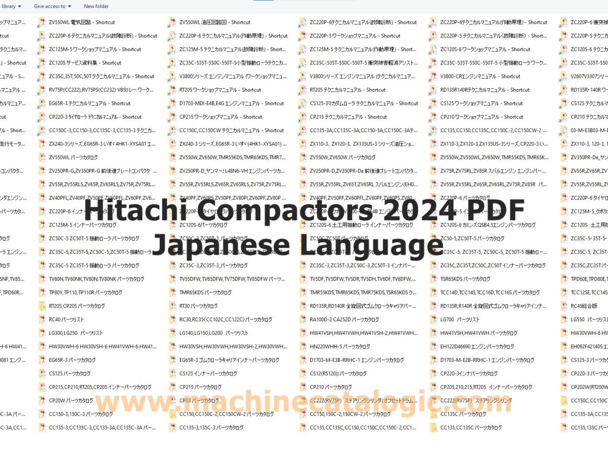 Hitachi Compactor Service and Parts Manual Japanese Language 2024 – Machine  Catalogic