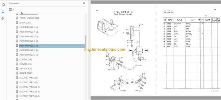 JD190E Excavator Parts Catalog