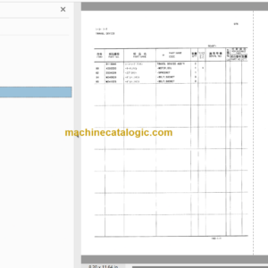 Hitachi EX5-2 Excavator Parts Catalog & Equipment Components Parts Catalog