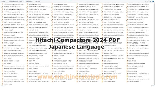 Hitachi Compactor Service and Parts Manual Japanese Language 2024