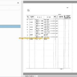 Hitachi HX64B Parts Catalog & Equipment Components Parts Catalog