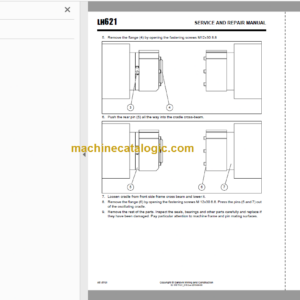 Sandvik LH621 Mining Loader Service and Parts Manual (L021D113)