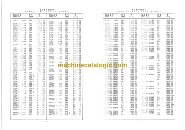 Furukawa FL100-1 Wheel Loader Parts Catalog