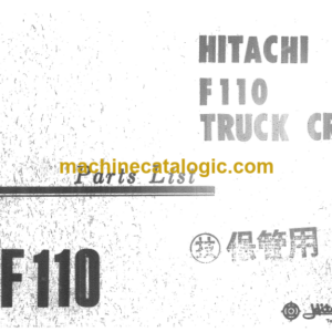 Hitachi F110 TRUCK CRANE PARTS LIST