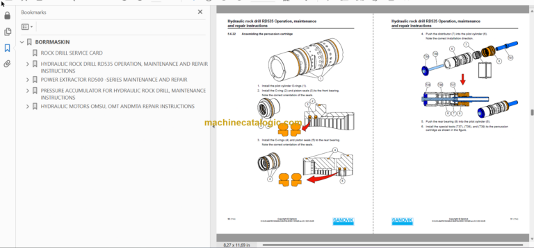 Sandvik DT923i Tunnelling Drill Service and Parts Manual (SN 120D65034-1)