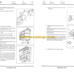 Timberjack 1210 Forwarder Operator’s Manual