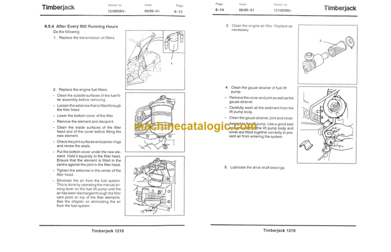 Timberjack 1210 Forwarder Operator's Manual