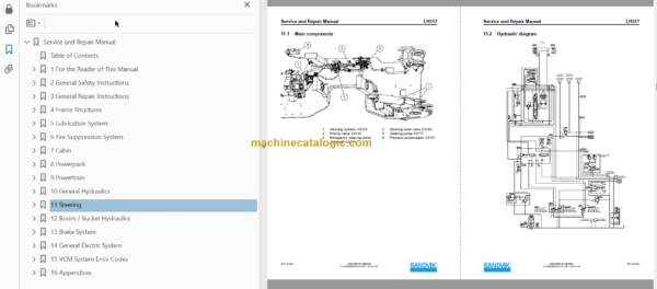 Sandvik LH517 Mining Loader Service and Parts Manual (L717D539)