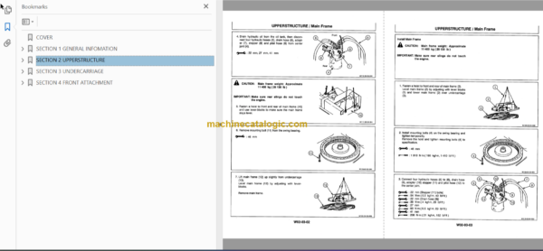 Hitachi EX550 EX550-3 Hydraulic Excavator Technical and Workshop Manual