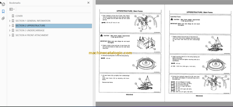 Hitachi EX550 EX550-3 Hydraulic Excavator Technical and Workshop Manual