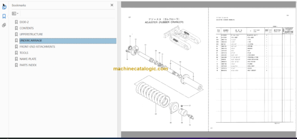 Hitachi EX30-2 Excavator Parts Catalog & Equipment Components Parts Catalog