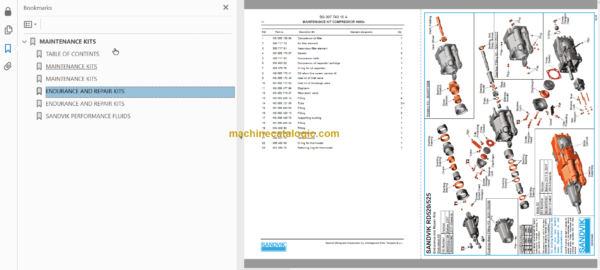 Sandvik DT922i Drill Rig Service and Parts Manual (120D69039-1)