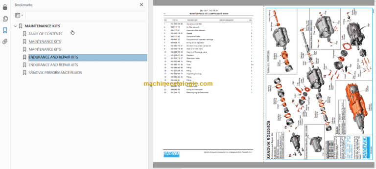 Sandvik DT922i Drill Rig Service and Parts Manual (120D69039-1)