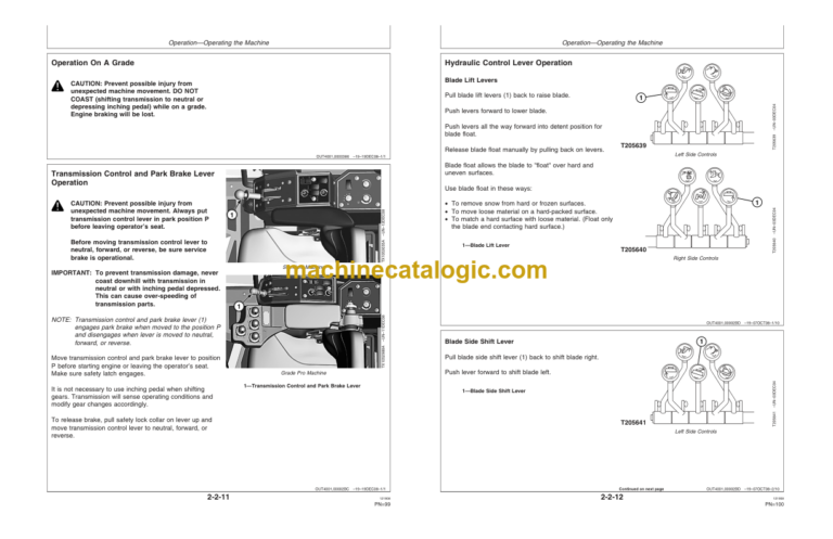 John Deere 770G 770GP 772G and 772GP Motor Graders Operators Manual (OMT251544)