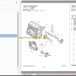 Hitachi ZX17U-6 ZX19U-6 Hydraulic Excavator Parts Catalog & Equipment Components & Engine Parts Catalog