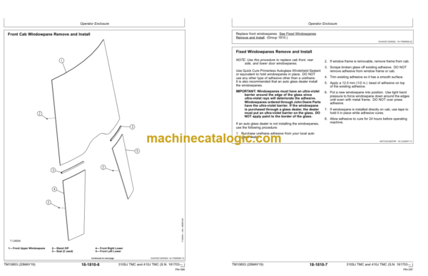 John Deere 310SJ and 410J Backhoe Loader with Total Machine Control (TMC) Repair Technical Manual (TM10853)