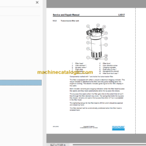 Sandvik LH517 Mining Loader Service and Parts Manual (L717D576)