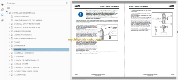 Sandvik LH621 Mining Loader Service and Parts Manual (L221D135)