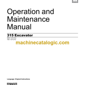 Caterpillar 315 Excavator Operation and Maintenance Manual