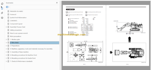 Hitachi EX1200-7 Hydraulic Excavator Technical and Assembly Procedure and Workshop Manual