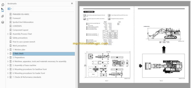 Hitachi EX1200-7 Hydraulic Excavator Technical and Assembly Procedure and Workshop Manual