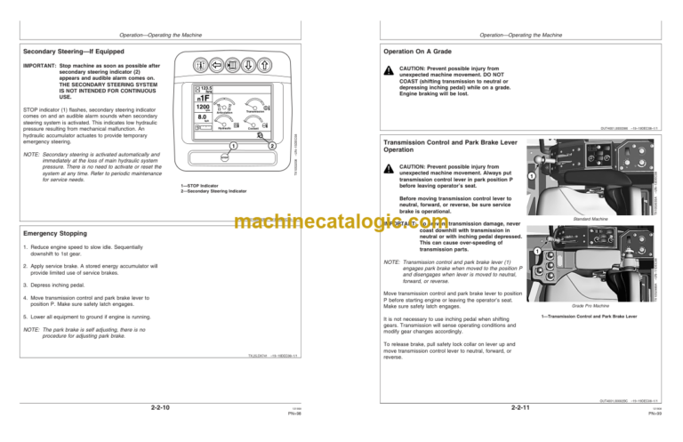 John Deere 870G 870GP 872G and 872GP Motor Graders Operators Manual (OMT251546)