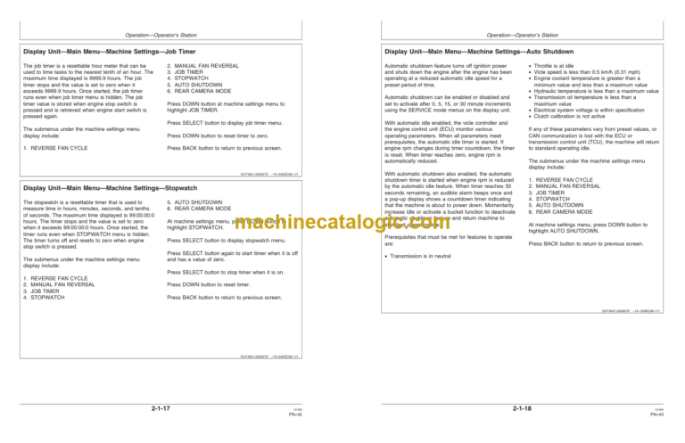 John Deere 870G 870GP 872G and 872GP Motor Graders Operators Manual (OMT251546)