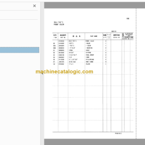 Hitachi EX30U EX32UE Excavator Parts Catalog & Equipment Components Parts Catalog