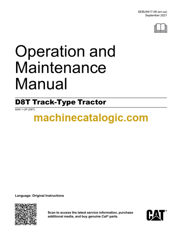 Caterpillar D8 Track-Type Tractor Operation and Maintenance Manual