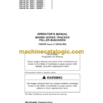 John Deere 853J 903J 953J 909 959J Tracked Feller Buncher Operators Manual (F392597)