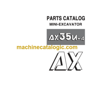 Hitachi AX35U-3 Mini Excavator Parts Catalog