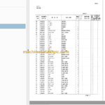 Hitachi HX64B Parts Catalog & Equipment Components Parts Catalog