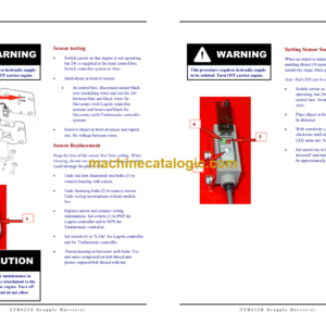 Waratah HTH622B Series Harvester Safety Operation and Maintenance Manual