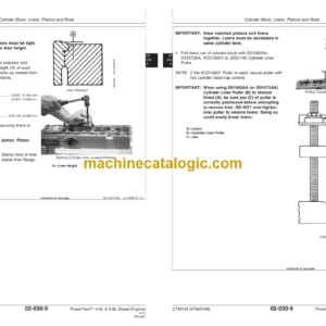 John Deere PowerTech 4.5L & 6.8L Diesel Engines Base Engine Technical Manual (CTM104)