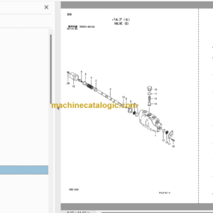 Hitachi ZX18 Hydraulic Excavator Parts Catalog & Equipment Components Parts Catalog